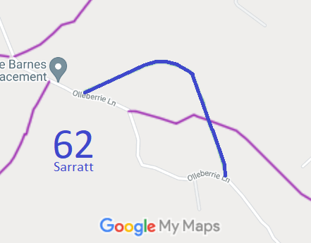 Map showing Sarratt 62