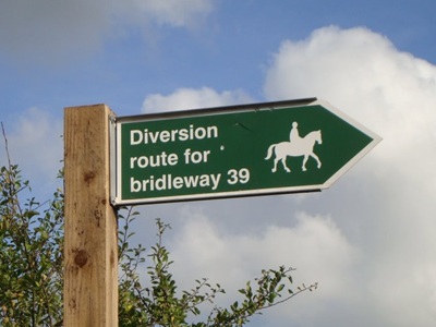 Photograph of proposed route of Shenley 39