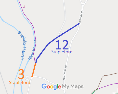 Map showing Stapleford 12