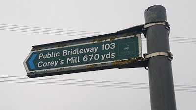 Stevenage 103 sign at North Road
