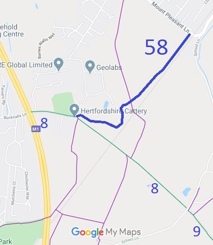 Map showing recorded St Stephen paths