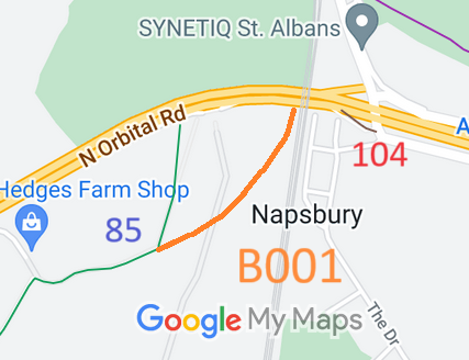 Map showing recorded St Stephen paths
