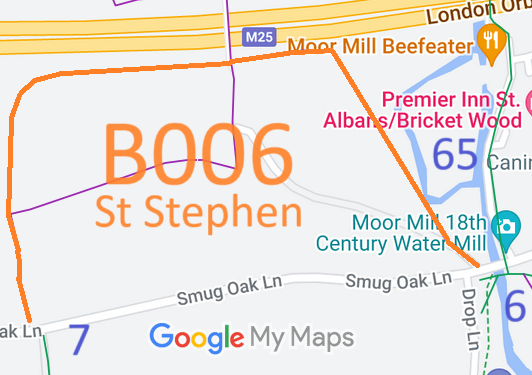 Map showing recorded St Stephen paths
