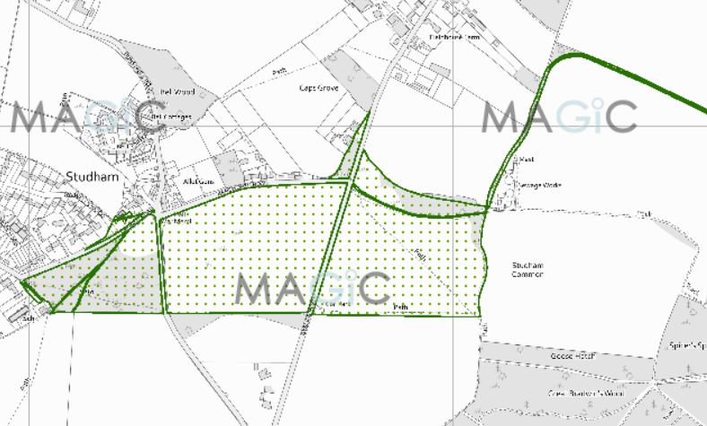 Map showing recorded Hertfordshire paths