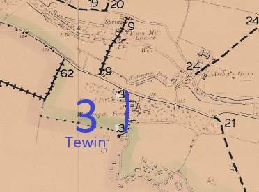 Map showing Tewin 3