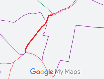 Map showing recorded Thundridge paths