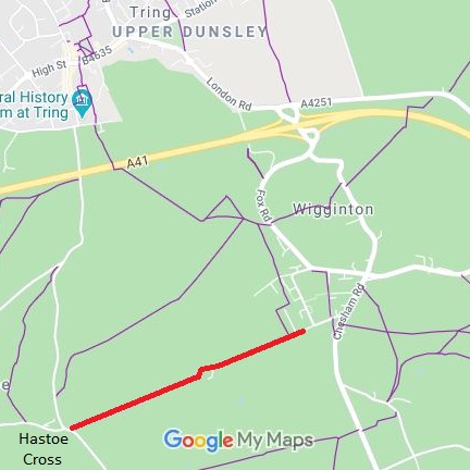 Map showing Tring Town 18