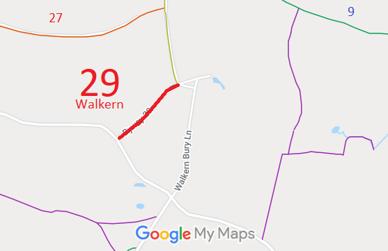Map showing Walkern 29 Bridleway
