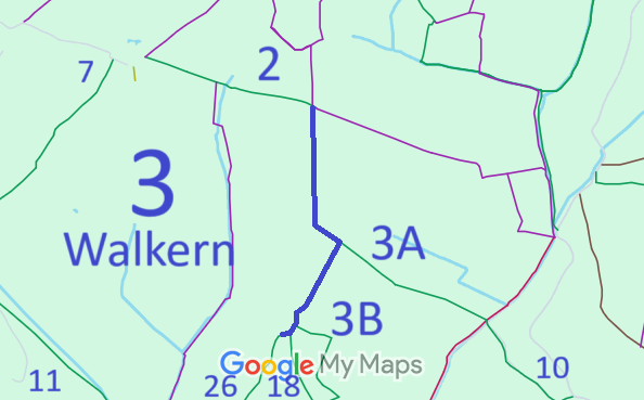 Map showing Walkern 3 bridleway