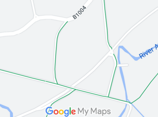Map showing recorded Wareside paths