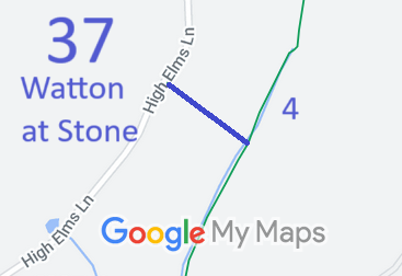 Map showing Watton-at-Stone 37 bridleway