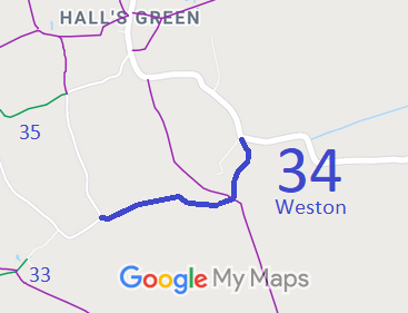 Map showing Weston 34