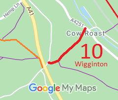 Map showing Wigginton 10