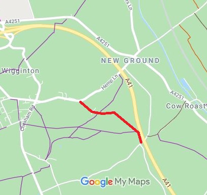Map showing Wigginton 11